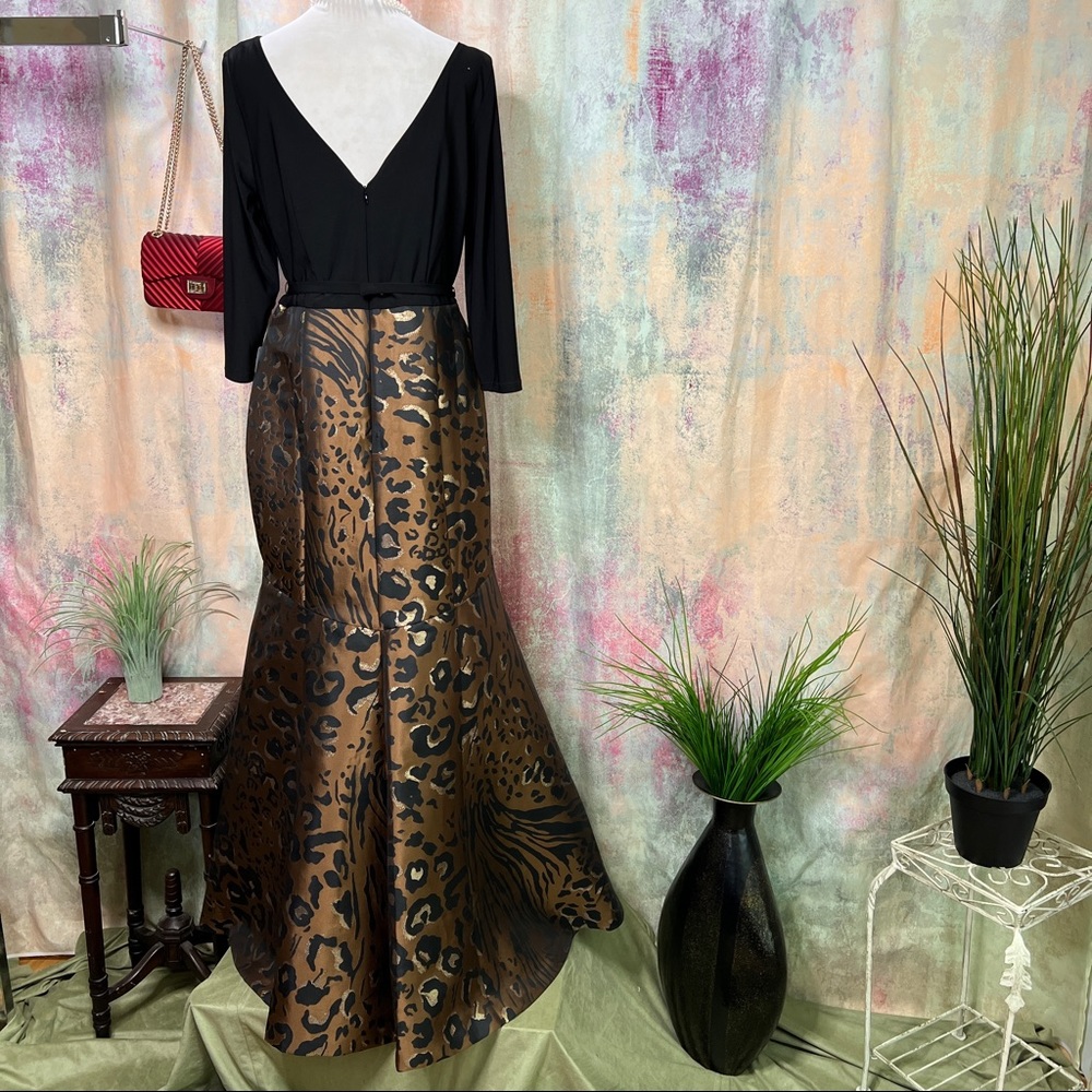 New 📌 Eliza J.  WILD OVER ANIMAL PRINT Stunning Ball Dress - Picture 6 of 16